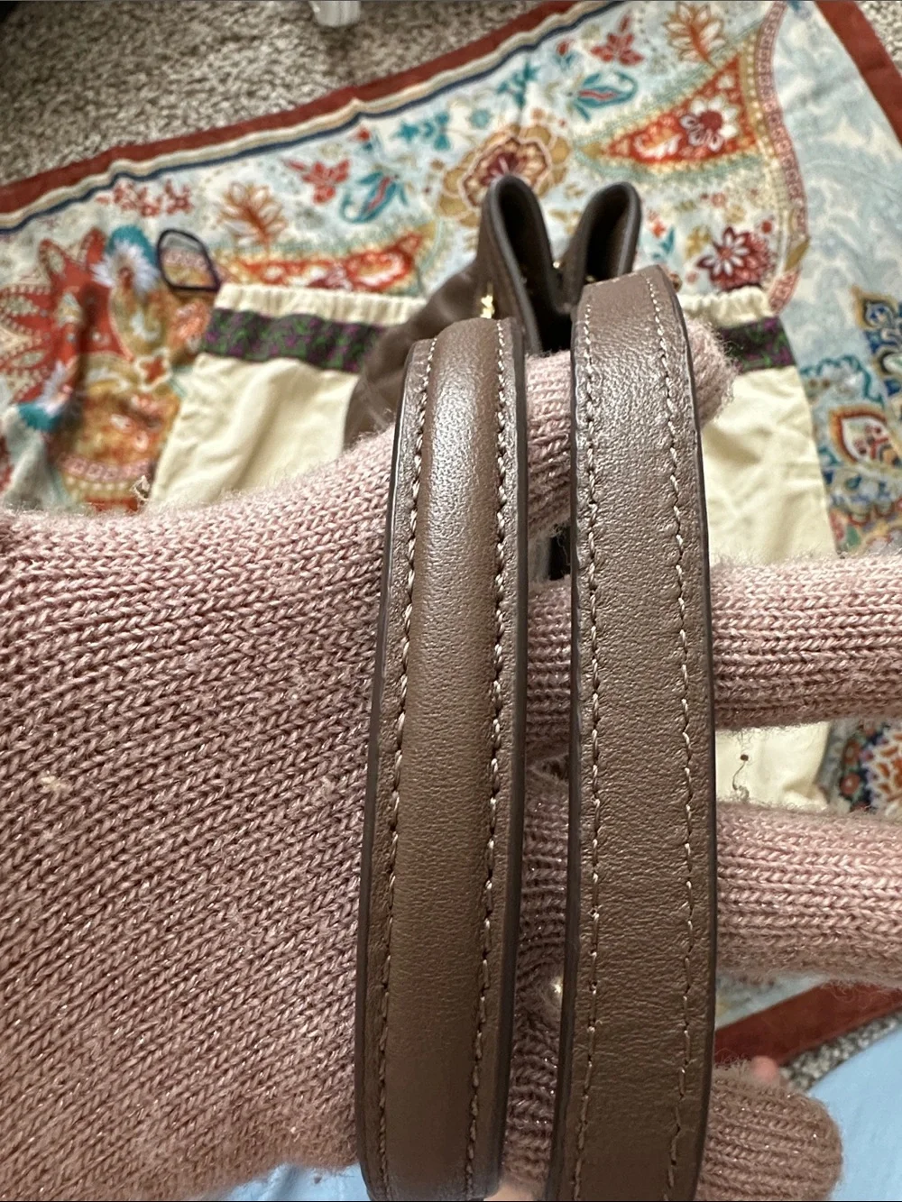 Tory Burch Fleming soft Quilted Leather Shoulder Tote in Brown